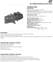 Dabbomba JET 102 JET PUMP Kreiselpumpe Impulspumpe DA B DABelektrische Wasserpumpen Da B Konstantdruckpumpe