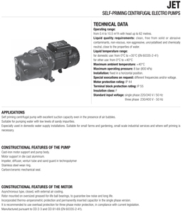 Pompe centrifuge Dabbomba <span class=keywords><strong>JET</strong></span> <span class=keywords><strong>102</strong></span>, pompe à impulsion DA B, pompes à eau électriques DAB, pompe à pression constante DA B - Product Image 5