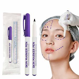 KHY Chirurgische Huidmarkeringspen, Professionele Steriele Tip Tattoo Stencil Markeringspen met Papierliniaal - Product Image 2