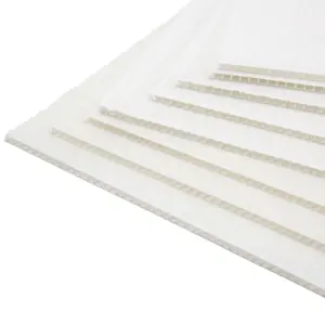 공장 직매 플루트 폴리 프로필렌 시트 pp 접이식 상자 및 야드 표시를위한 중공 시트 흰색 색상