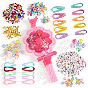 Girls DIY Creative Handmade <b>Beaded</b> Jewelry Toy Set Holiday Gift <b>Braiding</b> Bracelet Playing Braided Rope Craft Kit - Product Image 6