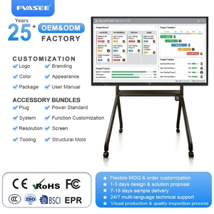 ไวท์บอร์ดอัจฉริยะแบบอินเทอร์แอคทีฟขนาด 55 65 75 85 86 98 นิ้ว จอแบน 4K LCD ดิจิทัล สำหรับโรงเรียนและการสอน - Product Image 1