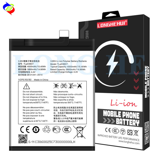 Original Replacement Mobile Phone Battery TLp038D7 for Alcatel TLP038D1 3L (2020) 5029Y 5029 5029D 5029D_EEA 5029Y_EEA