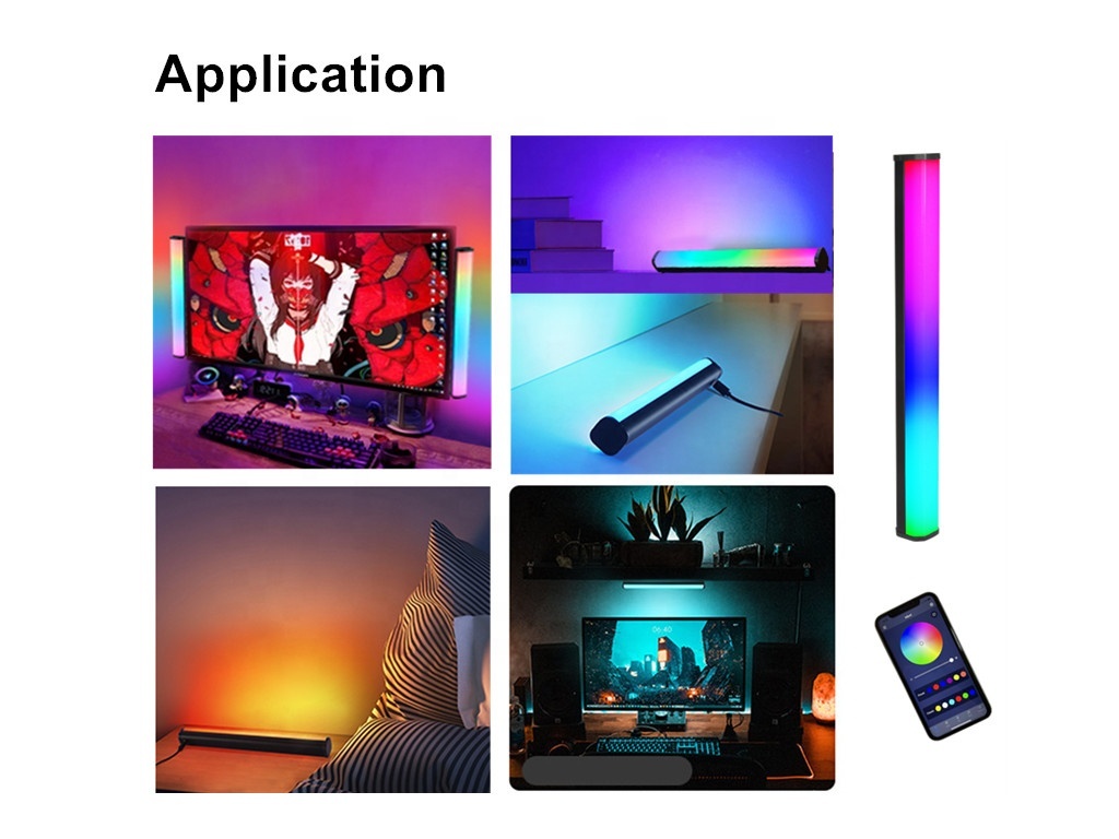Desktop Interior Atmosphere Room Decoration Lights Audio Sync 10 Scene Modes Gaming RGBIC Smart LED Ambient Light Bar TV · image 5