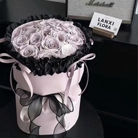 Buket Pengantin Mewah Warna Pink, Bunga Calla Lily dan Anggrek Buatan dengan Kertas Pembungkus untuk Dekorasi Pernikahan dan Rumah