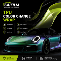 Film de protection de voiture SAIFILM TPU, rouleau de film satiné chromé auto-adhésif auto-réparateur anti-rayures, épaisseur 7,5 mil, film pour carrosserie de voiture