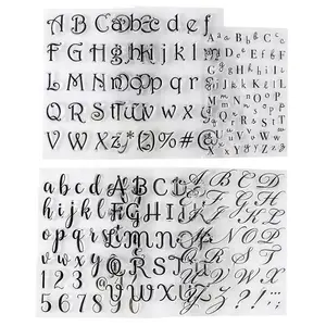 Wanlihao DIY Alphabet Nummer Symbol Silikon form Transparenter Kuchen Fondant Handgemachte Silikon Buchstaben Siegel formen