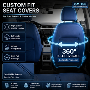 Fundas de Asiento de Coche de Cuero NAPA Ecológicas, Transpirables e Impermeables de Lujo TOPFIT para Civic, Golf, <span class=keywords><strong>Polo</strong></span>, X6, A7, Juego Completo - Product Image 5