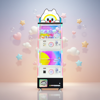 Machine à capsules double étage - Accepteur de pièces en métal - Garantie 1 an - Jeu à monnayeur pour enfants