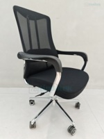 Chaise De Bureau Pivotante Moderne avec Mousse à Mémoire de Forme, Accoudoir de Gestion à Dossier Moyen Haut, Tissu en Maille, Directeur Exécutif