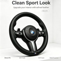 Volant sport M en cuir Nappa perforé à 3 branches, ergonomique, à branchement direct, pour la rénovation intérieure des modèles M3, M5 et Série 3