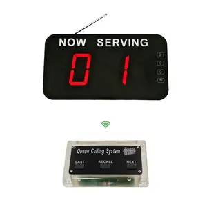 Manage Queue System Customer Queue Number System High Efficiensy Receiver Display Show 2 Digit Number with NEXT  Button 1+1