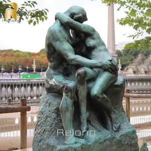 유명한 야외 공원 고품질 청동 키스 동상 로댕 조각 - Product Image 4