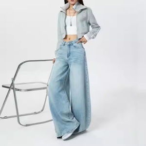 Nouveau Jean Baggy Femme Personnalisable OEM, Style Rétro Ample à Jambes Larges, Denim Délavé Tendance pour Femmes - Product Image 2