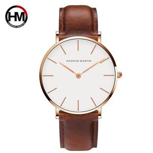 OEM ODM Custom Logo Simple Manufacturer Quartz <b>Watch</b> <b>Waterproof</b> Thin Men's Business Fashion Luxury Alloy Case Glass Dial Leather - Product Image 3