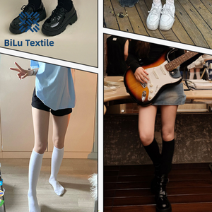 BiLu Stylish <b>Womens</b> Knee High <b>Socks</b> Gradient Design Solid Color <b>Long</b> <b>Socks</b> Soft Breathable <b>Socks</b> for Casual Outfits - Product Image 3