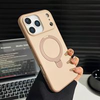Coque de téléphone 2026 tendance, simple, avec support métallique pliable, magnétique et antidérapante, sensation agréable au toucher pour iPhone 17 16 15 14 13