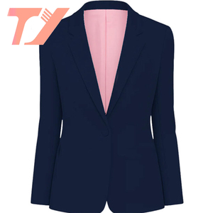 Veste TUOYI à manches longues, boutonnée, détails unis, blazers pour femmes, vente en gros, décontractée, bureau, sur mesure - Product Image 1