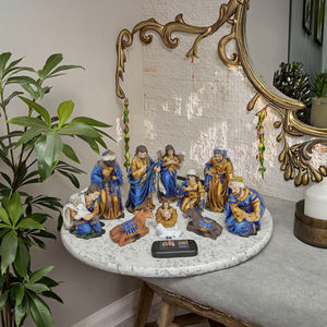 Juego <span class=keywords><strong>de</strong></span> pesebre religioso <span class=keywords><strong>de</strong></span> Navidad <span class=keywords><strong>de</strong></span> 8 pulgadas, estatua, artesanía <span class=keywords><strong>de</strong></span> resina, artesanía al aire libre, decoración <span class=keywords><strong>del</strong></span> hogar, escultura, arte, MODELO <span class=keywords><strong>DE</strong></span> <span class=keywords><strong>NACIMIENTO</strong></span> <span class=keywords><strong>DE</strong></span> Jesús - Product Image 5