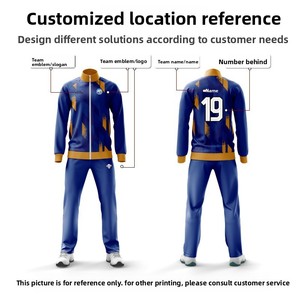 Seragam Sepak Bola Unisex Poliester Sublimasi Termal Profesional Tanpa Cetakan, Pakaian Fans, Pesanan Khusus - Product Image 2
