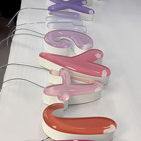 Lettres en acrylique 3D LED personnalisées style gelée, logo brillant et coloré pour enseigne de magasin, café, boutique, image de marque commerciale, OEM