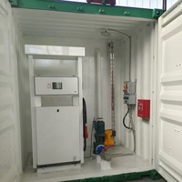 Conteneur mobile de carburant monté sur châssis de 40 pieds, tension de fonctionnement 220V pour stations-service