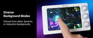 Teclado Transparente para Juegos <span class=keywords><strong>Stream</strong></span> <span class=keywords><strong>Deck</strong></span>, <span class=keywords><strong>15</strong></span> Teclas, 3 Perillas, Programable, Membrana, Interfaz Tipo-C, Pantalla LCD - Product Image 4