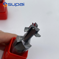 Fraiseuse CNC SUPAL personnalisée en carbure de tungstène massif à 3 flûtes, polie, usinage de haute précision, revêtement AlTiN, OEM/ODM