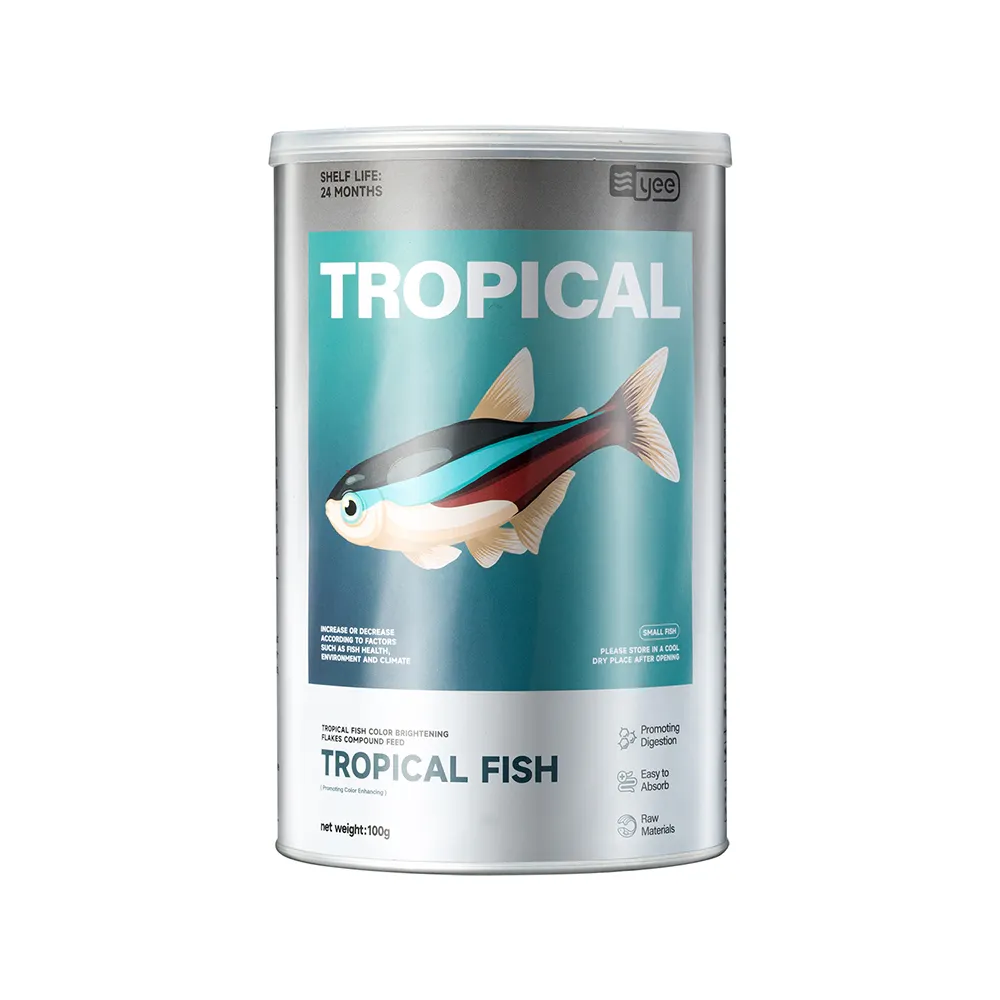 Alimento para peces tropicales, rebanada fina colorida, alimento para peces ornamentales, costo de fábrica, venta al por mayor, alimento para peces de alta proteína para mascotas