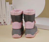 Bottes de neige pour enfants, bottes de neige plates pour filles, violettes et en fourrure épaisse, chaudes et antidérapantes
