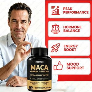 <b>Maca</b> Capsules High Potency Black <b>Red</b> Yellow <b>Maca</b> Root Powder Men Stamina Supplement OEM ODM Custom Packaging Wholesale - Product Image 3