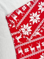 Débardeur sans manches respirant en gros, motif de Noël rouge, animaux de dessin animé imprimés, avec bordure en dentelle, pour femmes et filles