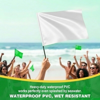Drapeaux d'événement en plastique blanc personnalisés 60x90 cm avec un mât de drapeau personnalisé, imperméables et résistants aux UV, drapeau multi-usages