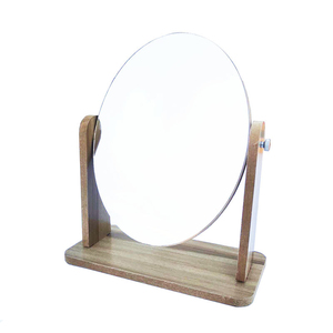 Oem Gỗ Tay Túi Gương Mùa Xuân Vanity Trang Điểm Đứng Gương Tay Thiết Kế Gỗ Gương Cho Thẩm Mỹ Với Logo Nhãn Hiệu Riêng - Product Image 5