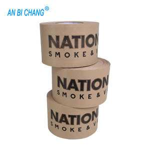 Sợi Gia Cố Tùy Chỉnh In Keo Dán Giấy Kraft Đóng Gói Băng 3 Inch X 375 Feet - Product Image 1