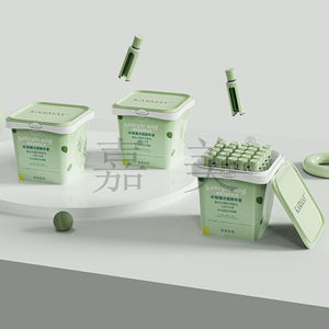 Caja cuadrada de plástico de 30 onzas de 1 litro para cosméticos de maquillaje con esencia de ácido salicílico, caja a prueba de manipulaciones - Product Image 6