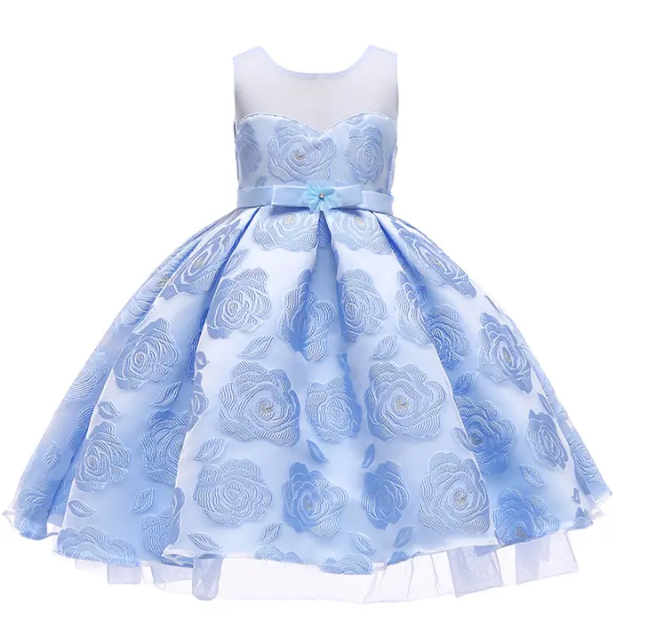 D0025 Nieuwe Collectie Elegante enkellange Kids Gown Bruidenmeisje Wedding Party Meisjes Jurken 2019