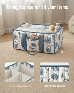 Organizer Portatile per Pannolini, Cesto Pieghevole per Neonati con Divisorio Rimovibile per Essenziali del Neonato - Product Image 6