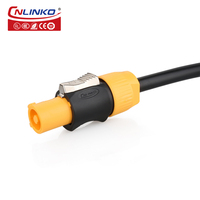 Conector de Alimentación IP68 Resistente al Agua, Entrada de 20A, 12V CC, Conectores Rápidos de 3 Pines, Macho XLR CNLINKO, Hembra Redonda USB de 4 y 6 Pines, Soldadura 4p 500V