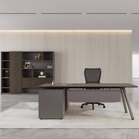 Bureau administratif modulaire en forme de L, personnalisable, haut de gamme, moderne, en plaque MFC E0