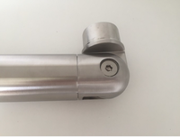 Coude réglable en acier inoxydable 304 pour tube rond de 42,4 mm, connecteur de main courante pour balustrade d'escalier