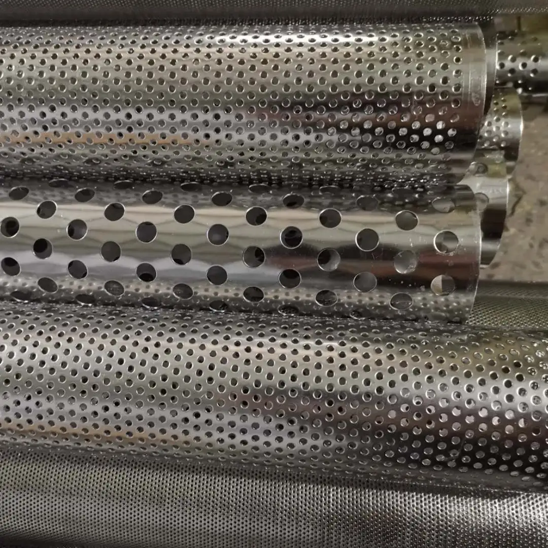 Cartouche filtrante en acier inoxydable, tube fileté perforé, 20, 40, 60, 80 microns