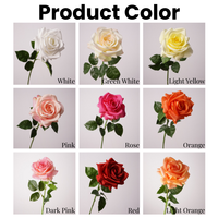 Nouvelles compositions florales artificielles en latex de haute qualité, roses blanches et roses à grosse tête, pour la décoration de Noël et de mariage