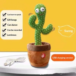 Jouet <span class=keywords><strong>cactus</strong></span> dansant et bougeant en polyester, hauteur 30 cm, parle et chante, pour les 14 ans et plus, unisexe - Product Image 4