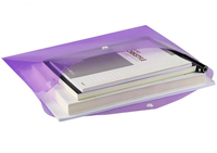Sac à documents en plastique Transparent, bon marché 50 pièces, impression personnalisée, fermeture à bouton-pression étanche