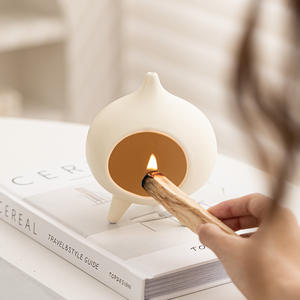 Quemador de Incienso de Cerámica Moderno de Palo Santo, Chimenea de Aromaterapia Tres en Uno, Hecho a Mano, Aceite Esencial para el Hogar - Product Image 2