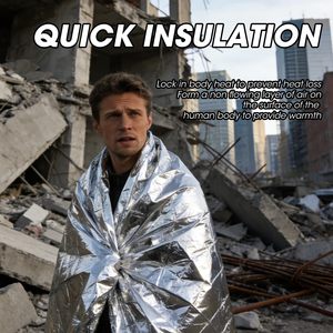 <span class=keywords><strong>Mantas</strong></span> Térmicas de Emergencia Impermeables de Tamaño Compacto, de Mylar, para Supervivencia - Product Image 4