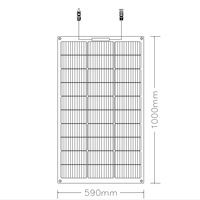 Panel Surya ETFE Fleksibel Terlaris Lintas Negara 100W Modul Fotovoltaik Pengisian Daya 12V/24V Perlindungan IP68 1.8kg
