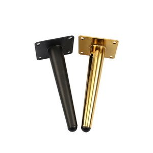 Patas para Muebles de Acero al Carbono, Diseño Minimalista, Fácil Instalación, Patas para Sofá, Gabinete, Mesa, Acabado Negro y Dorado - Product Image 2