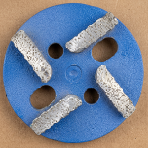 Tampon de polissage bleu pour meuleuse à béton avec trois rouleaux abrasifs pour pièces de machine à meuler manuelle - Product Image 1